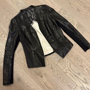 Blink Black Leather Blazer Jacket